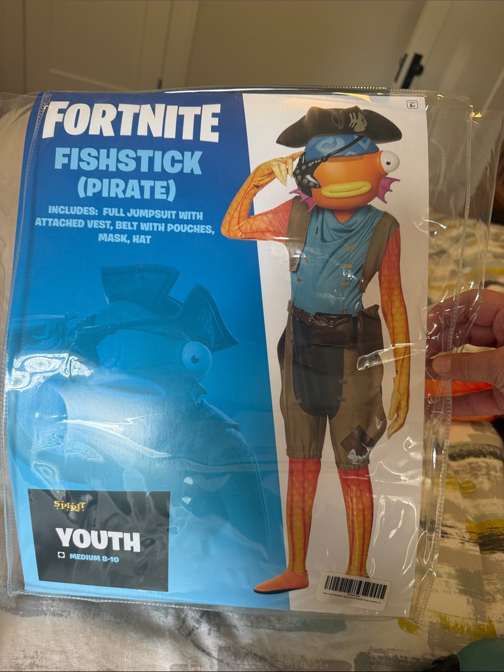 Spirit - Fortnight Fishstick (Pirate) Youth Costume - Orange/Blue